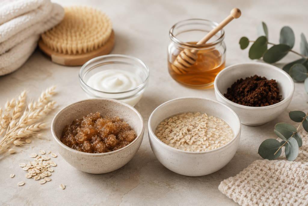 5 natürliche Peelings für weiche und ruhige Haut